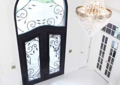 foyer with large double doors